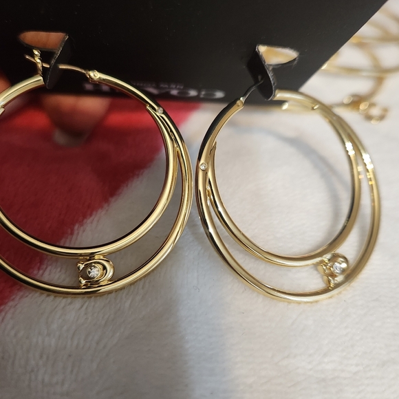COACH Signature Charm Bangle trio and hoop earrings - Picture 7 of 7